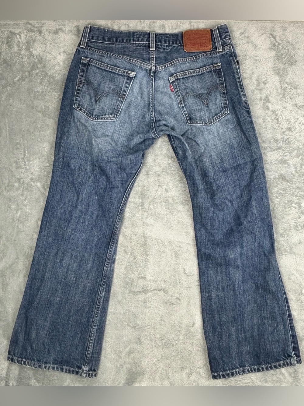 Levi’s 527 Jeans Men 34X30 Blue Low Boot Cut Distressed Denim Western Cowboy Y2K